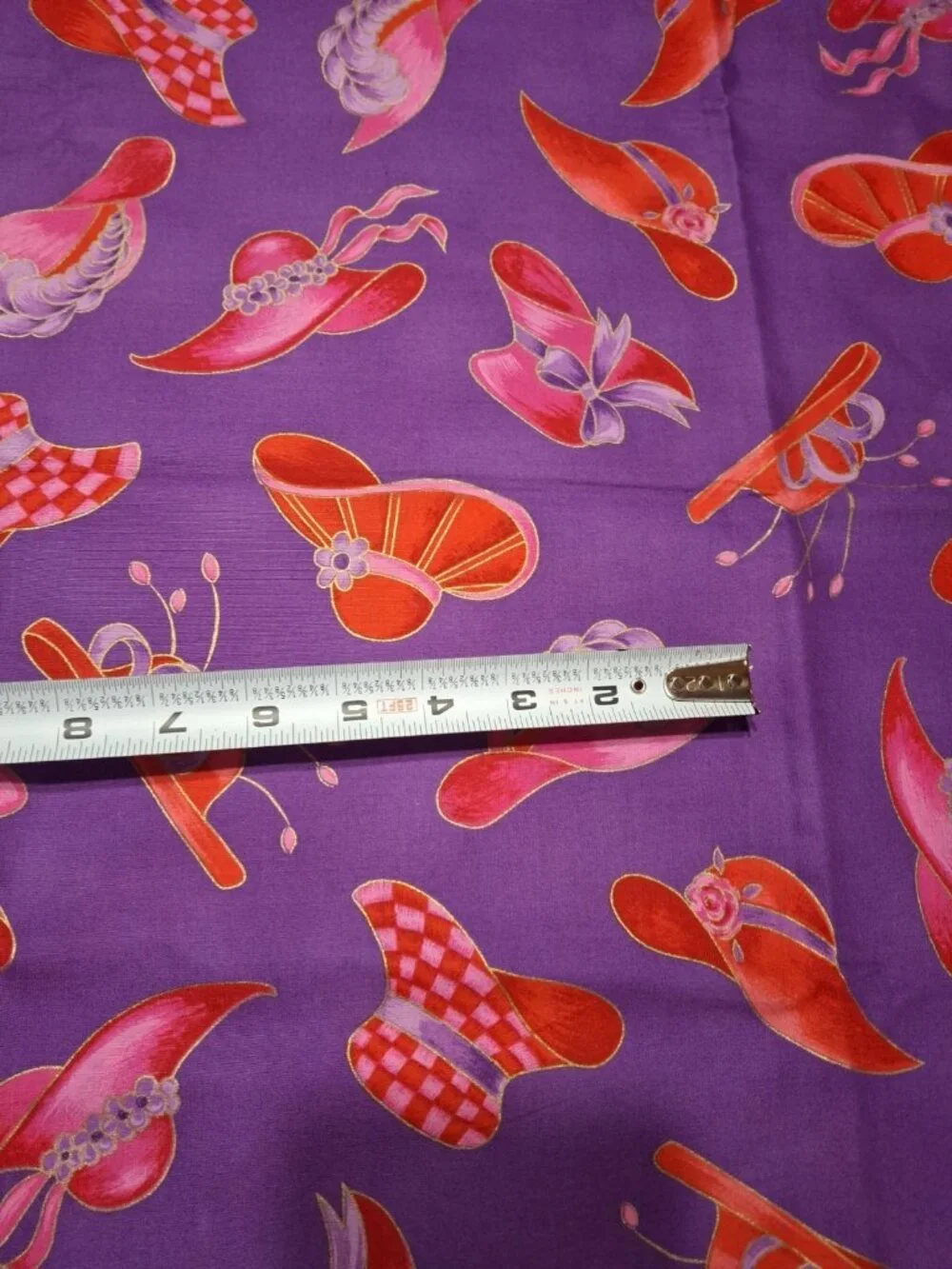Marcus Brothers Dianna Marcum Red Hat Society Flowers Bows - Purple- 3 yard x 44